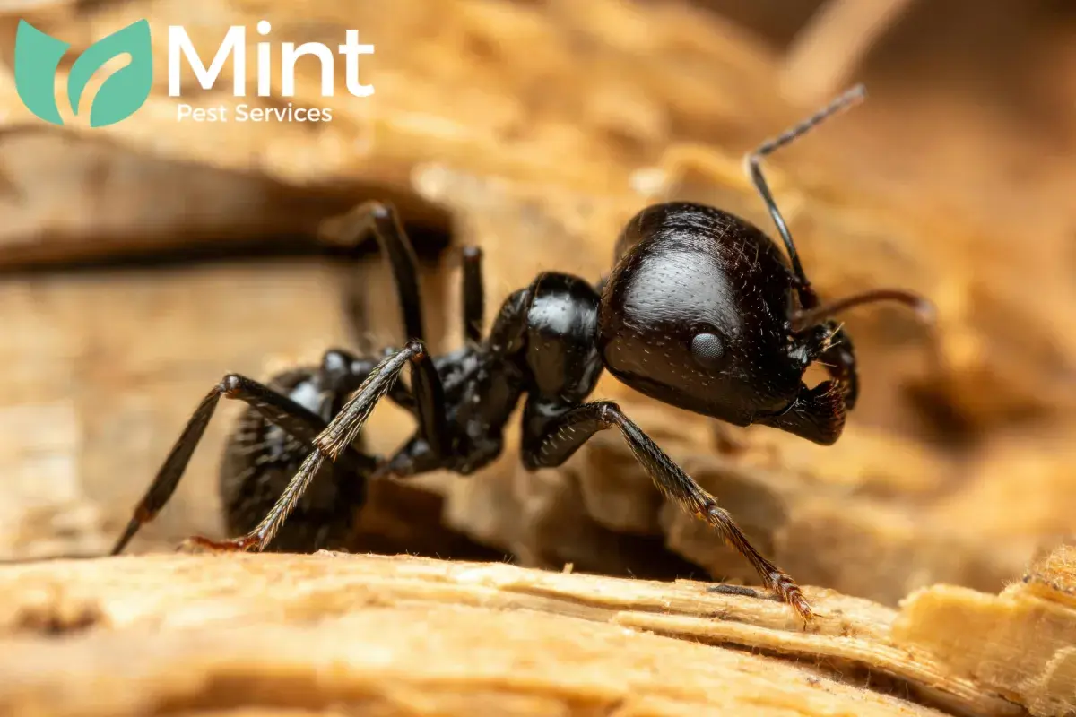 carpenter ant on wood